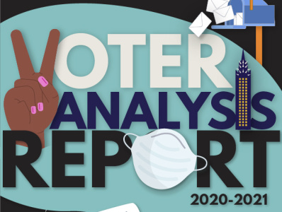 Voter Analysis Annual Report NYC Votes 2021 branding campaign design illustration print typography