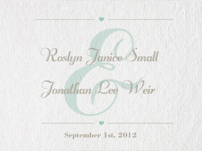 Wedding Invite Concept 1 invitation print typography wedding