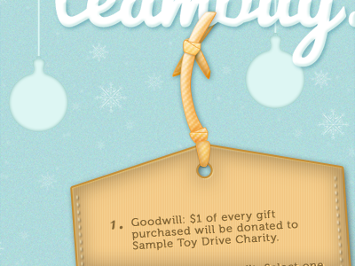 Holiday Campaign Concept 2 charity christmas gift holiday shop web