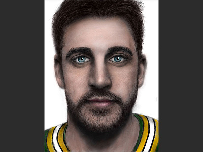 Aaron Rodgers Illustration aaron rodgers digital digital painting drawing green bay packers illustration packers