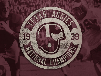 Texas A&M 1939 National Champions Logo aggies football texas