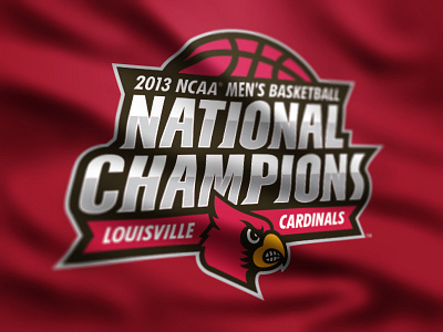 Louisville National Champions Logo basketball cardinals louisville ncaa sports design