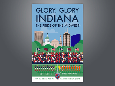 Glory Glory Indiana indianapolis indy eleven nasl poster soccer