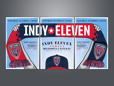 Indy Eleven Gameday Poster indianapolis indy eleven minnesota united nasl poster soccer