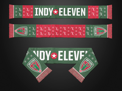 Indy Eleven Ugly Xmas Scarf christmas indianapolis indy eleven nasl scarf soccer xmas