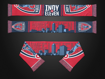 Indy Eleven Skyline Scarf indianapolis indy eleven nasl scarf soccer