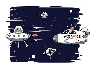 Space Crime alien astronaut astronaut lover design graphic design illustration nasa space ufo vector