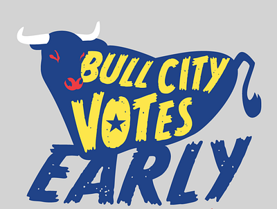 Bull City Votes brand design graphic design illustration illustration art logo poster social social media banner vote