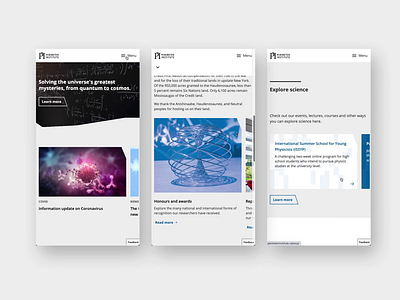 Perimeter Institute - Mobile view drupal imagex imagexmedia institute media perimeter perimeterinstitute