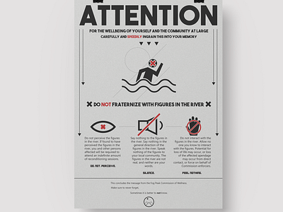 Do NOT Fraternize With Figures in the River adobe illustrator design flat minimal minimalism paranormal poster vector
