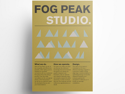 Fog Peak Studio Ops adobe illustrator design flat international design minimal minimalism poster swiss design vector
