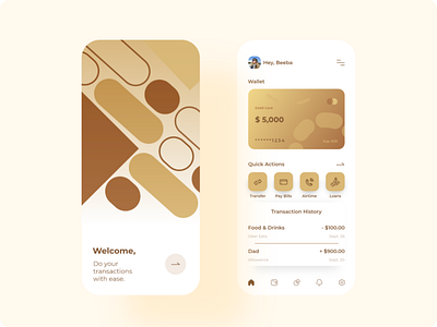 Wallet App Concept. app design ui ux