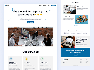 Orhda - Digital Agency landing page