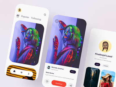 Wallsie - Mobile App Design app design ui ux