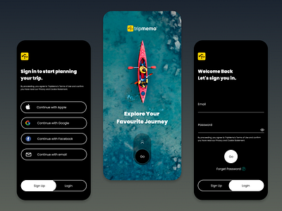 Travel App Login 3d animation app branding design graphic design illustration logo motion graphics typography ui ux vector