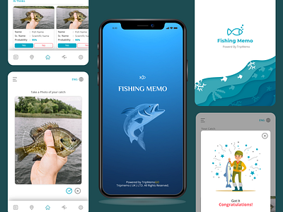 Fishing Memo 3d animation app branding design graphic design illustration logo motion graphics typography ui ux vector