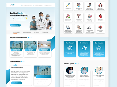 Hospital Website 3d animation app branding design graphic design illustration logo motion graphics typography ui ux vector