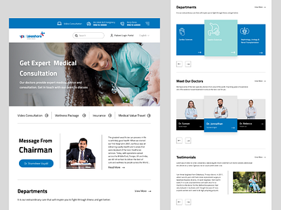 Hospital Website 3d animation app branding design graphic design illustration logo motion graphics typography ui ux vector