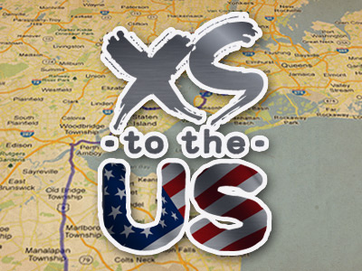 XS to the US america logo map radio type us usa xs