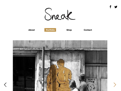 Sneak website re-vamp