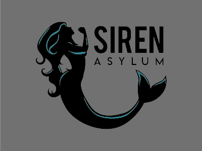Siren Asylum fitness gym logo mermaid siren studio