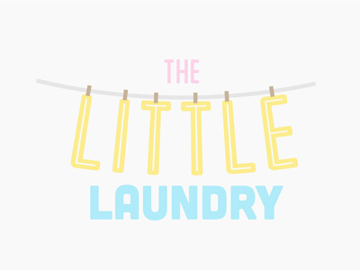 The Little Laundry logo blanch branding colours condensed cubano design franchise laundry line little logo lost losttype pastles pegs the type typeography typography washing