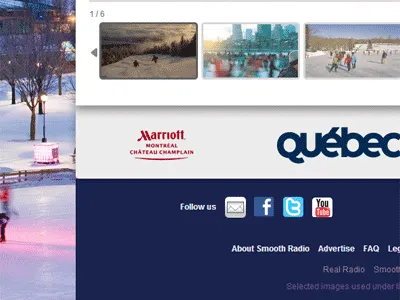 Tourism Quebec Footer footer quebec shadow tourism web website