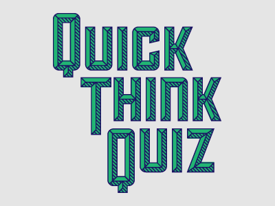 Quick Think Quiz logo lost losttype quick quiz sullivan think type typography