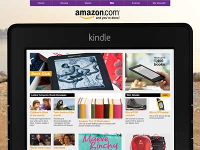Amazon Kindle on Smooth Radio amazon big digital kindle on photo photography radio sectional smooth web website