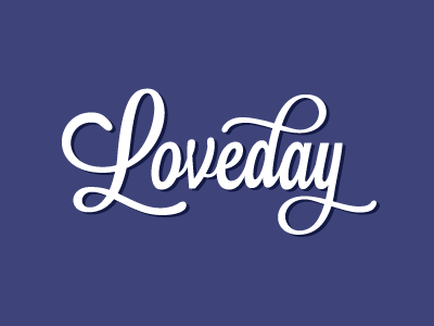 Loveday drop shadow logo loveday shadow type typography
