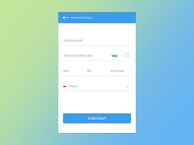 20 Days Sketch UI Contest #day002 - Credit Card Checkout