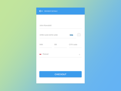 20 Days Sketch UI Contest #day002 - Credit Card Checkout app checkout checkout form checkout page checkout process credit card credit card credit card checkout credit card form credit card payment dailyui design flat google ui modern payment payment app sketch ui ux