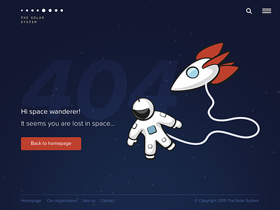 20 Days Sketch UI Contest #day008 - 404 Error Page 404 dailyui design error error page flat illustration sketch space ui ux webdesign