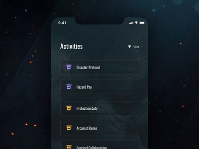 Anthem Companion App Concept - Activities