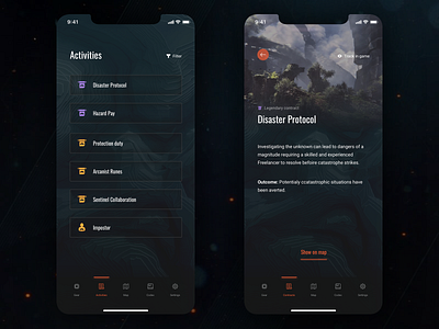 Anthem Companion App Concept - Activities & details