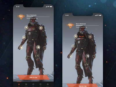 Anthem Companion App Concept - Javelin Gear