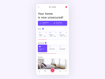 Smart home app - dashboard app appliances automation clean clean ui concept dashboard devices home interface internet of things iot mobile mobile app smart home smart home app smarthome ui ui design ux