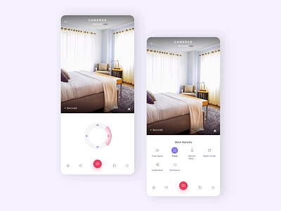 Smart home app - camera device animation app camera camera app interaction interaction design mobile app mobile ui more motion motion design motion ui motion ux recording smart home smart home animation smart home app smarthome transition uidesign