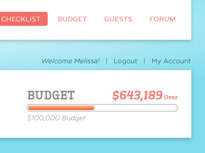Budget dashboard web app