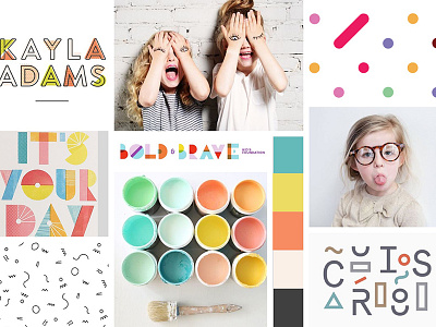 Mood board — Kids Clothing Company branding clothing fashion fun identity inspiration kids mood board