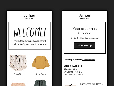 Ecommerce Emails clothing ecommerce email fashion kids retail
