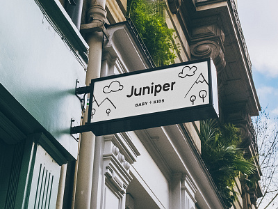 Juniper Signage brand identity children ecommerce fashion identity design kids logo retail