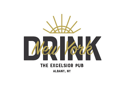 Drink New York bar brand design identity logo logotype pub restaurant wordmark