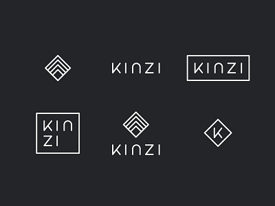 Kinzi Logos brand identity ecommerce fitness gym health identity design logo secondary logo sketch submark