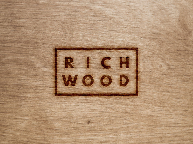 Richwood Logo furniture wood woodworking identity system secondary logo submark logo identity brand