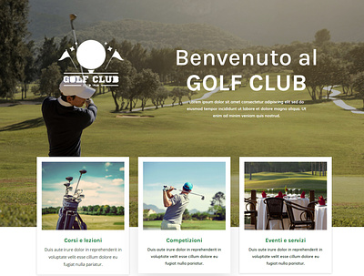 Golf Club Divi Layout branding design divi illustration logo ui web wordpress wordpress blog wordpress design