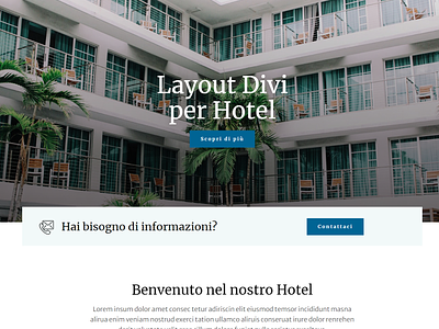 Hotel Divi Layout branding design divi illustration web wordpress wordpress blog wordpress design