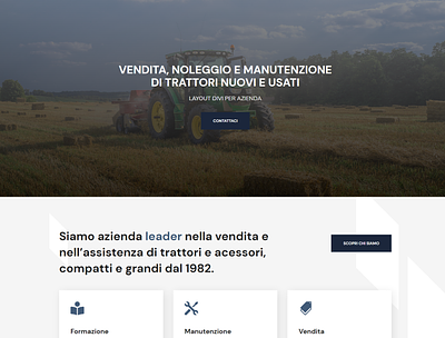 Tractor Company Divi Landing Page branding design divi web wordpress wordpress blog wordpress design
