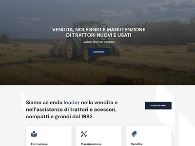Tractor Company Divi Landing Page