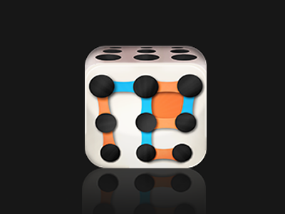 Dots and boxes game icon ipad iphone wip